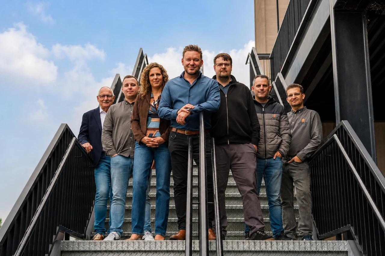 The JViT team together on the outer staircase